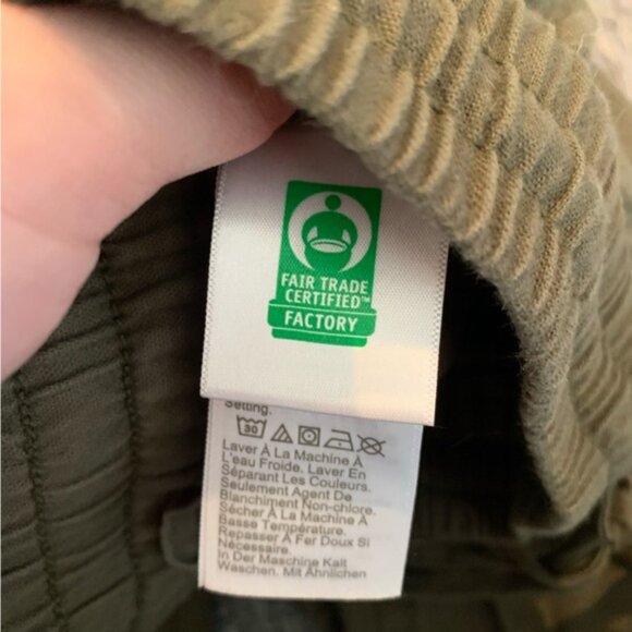 J. CREW FACTORY OLIVE GREEN LINEN DRAWSTRING STRAIGHT ANKLE PANTS - SIZE… - Picture 12 of 14